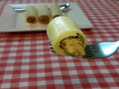 Canelones de pollo
