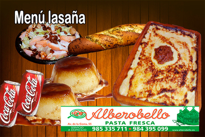 Menú canelones